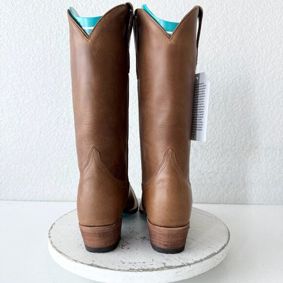 Lane EMMA JANE Womens Cowboy Boots 8.5 Brown Western Cowgirl Mid Calf Tall Boots - Picture 4 of 13